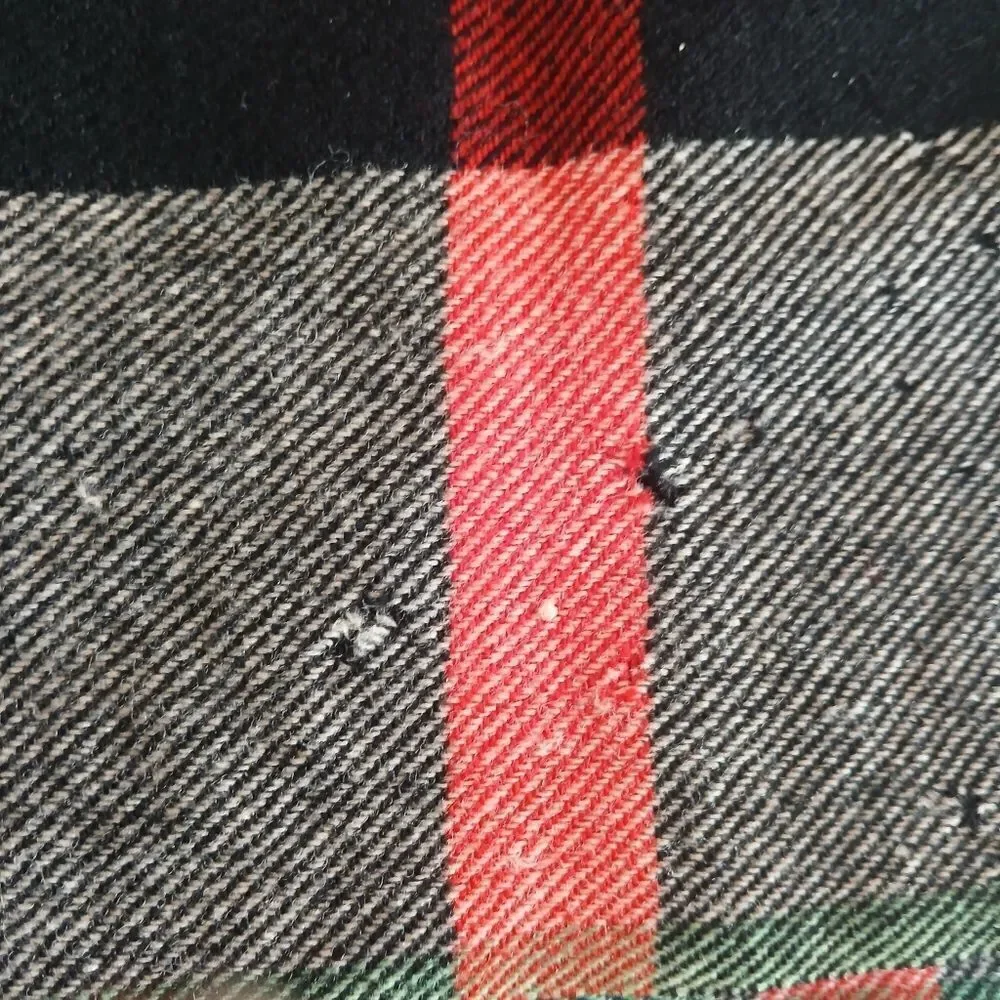 Vintage MCM 40's The Californian Robette Blanket Wool Tartan Plaid Steamer Style